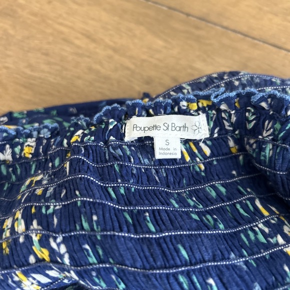 POUPETTE ST Barth Women's SOLEDAD MINI DRESS Blue Small MINT Vacay Ruffle $340 - Picture 9 of 9